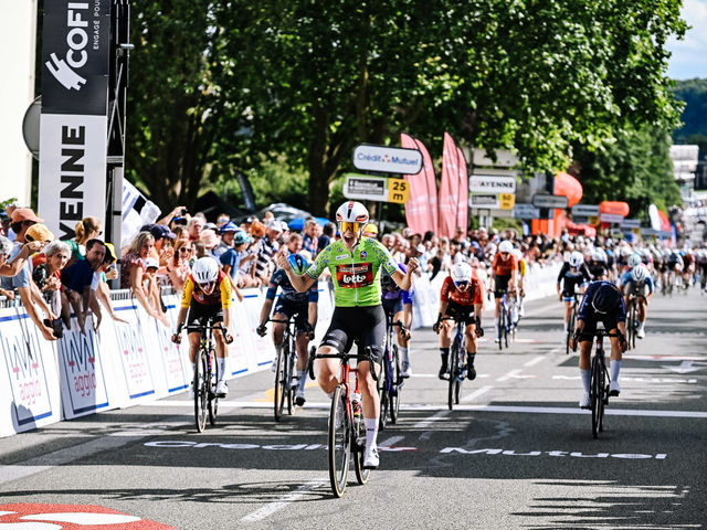 Sandrine Tas doet er nog een schep bovenop en wint ook slotetappe van de Bretagne Ladies Tour