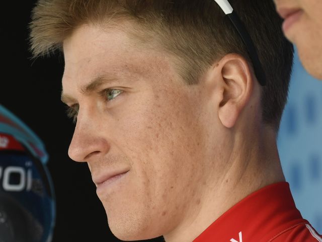 Jenno Berckmoes on the podium again in Coppi e Bartali