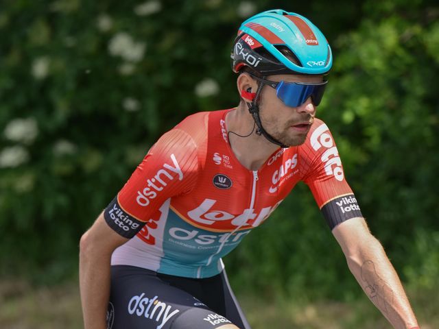 Harm Vanhoucke on the podium at Mercan’Tour Classic